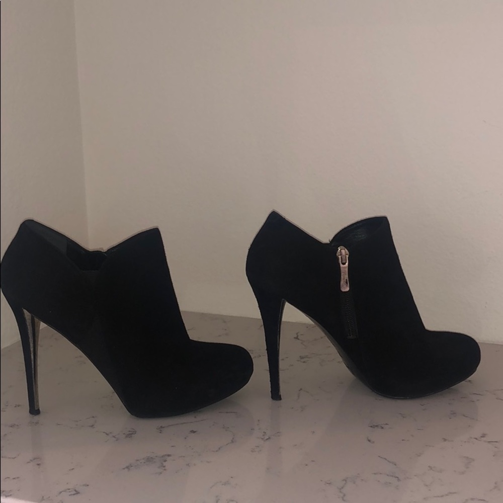 Marciano Black Multi Suede Mavis Heels